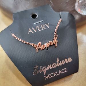 Avery Rose Gold Name Necklace